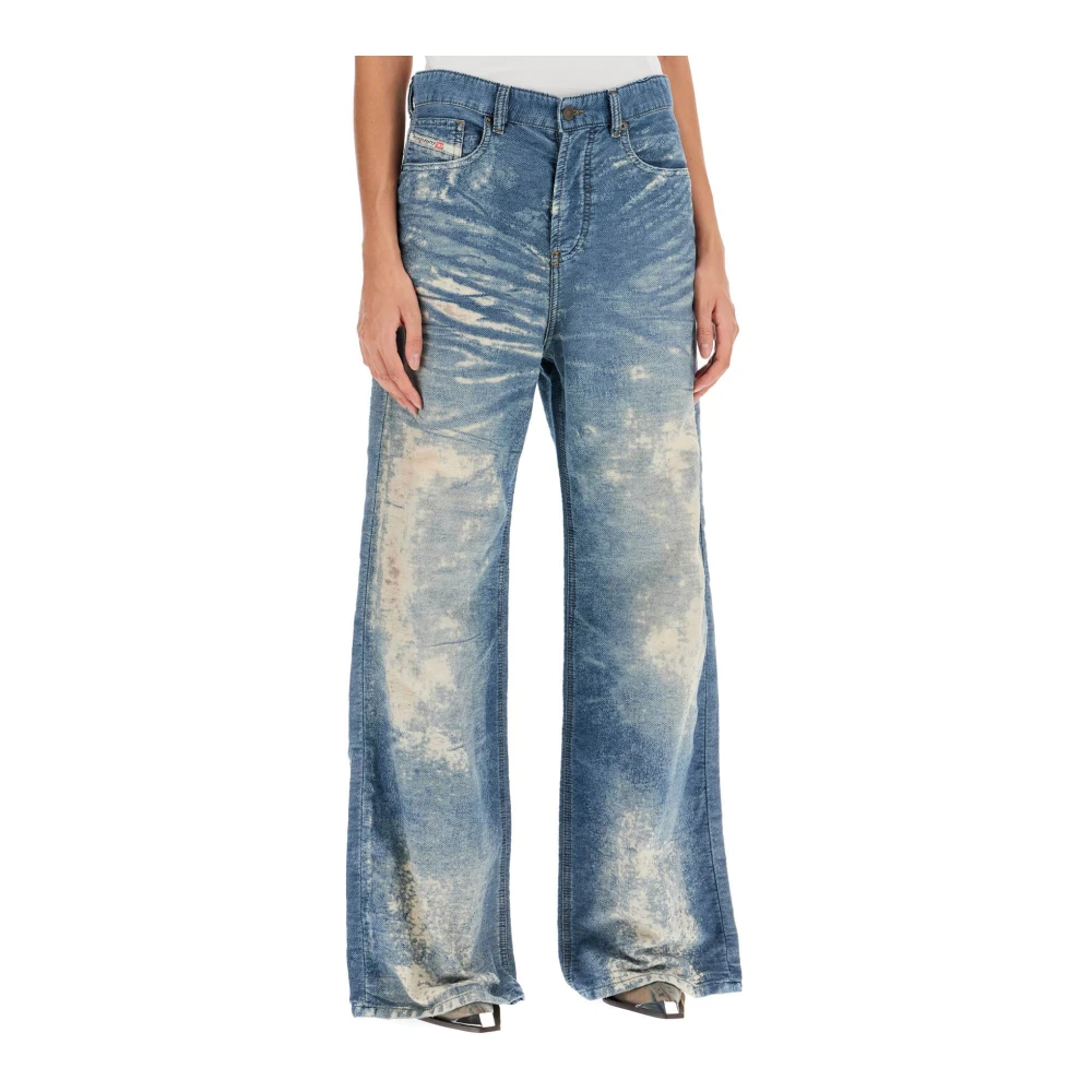 Diesel 1996 D-Sire Kantgeïnspireerde Straight Leg Jeans Blue Dames