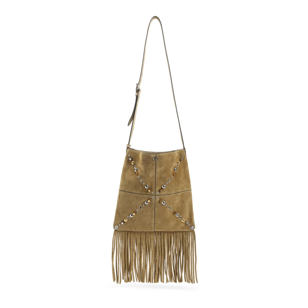 Valentino Garavani Men's Beige Vlogo Medium Shoulder Bag
