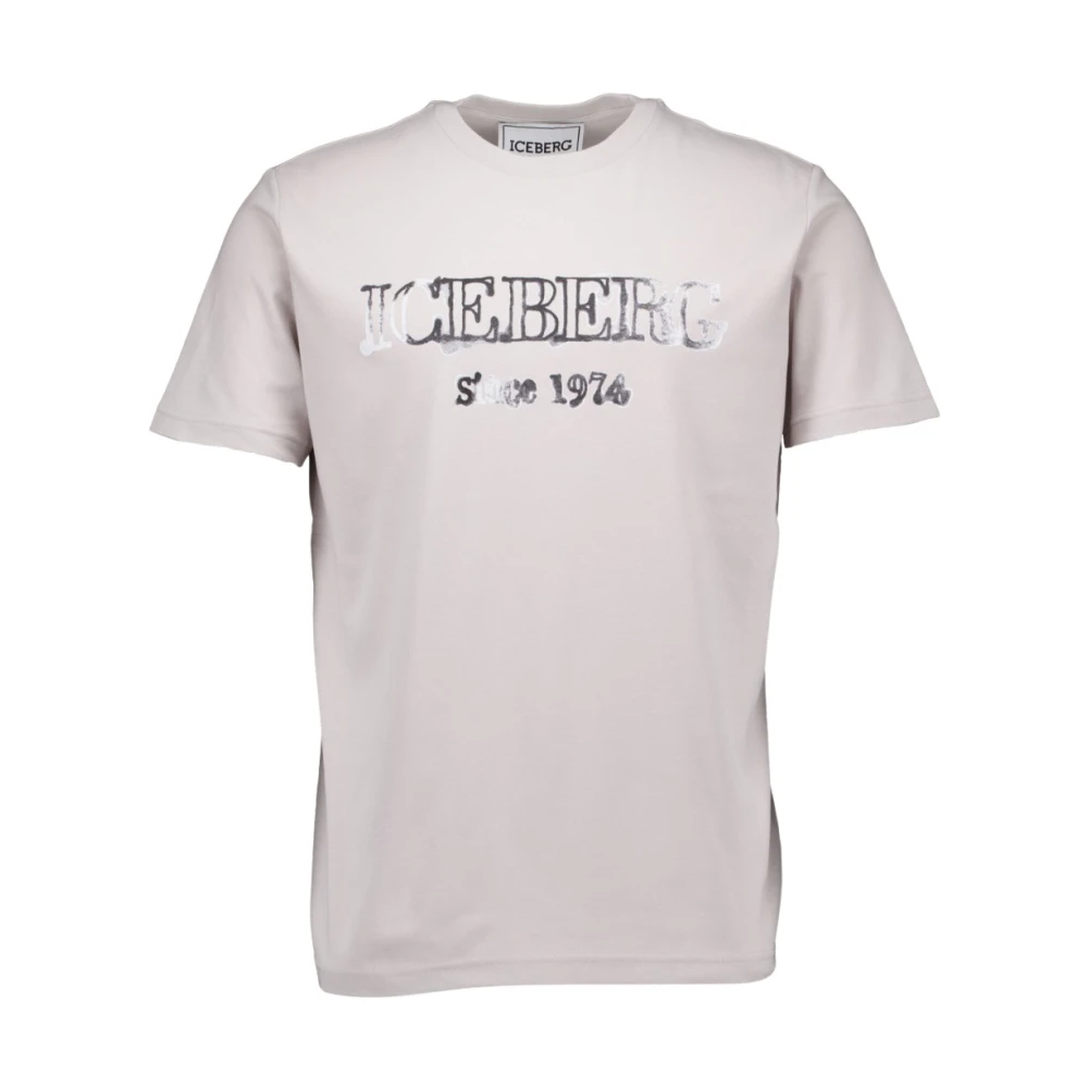 Iceberg Lichtgrijze T-shirt Gray Heren