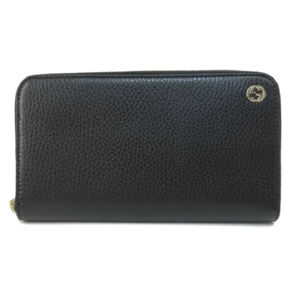 Gucci Vintage Pre-owned Leather wallets Black Dames