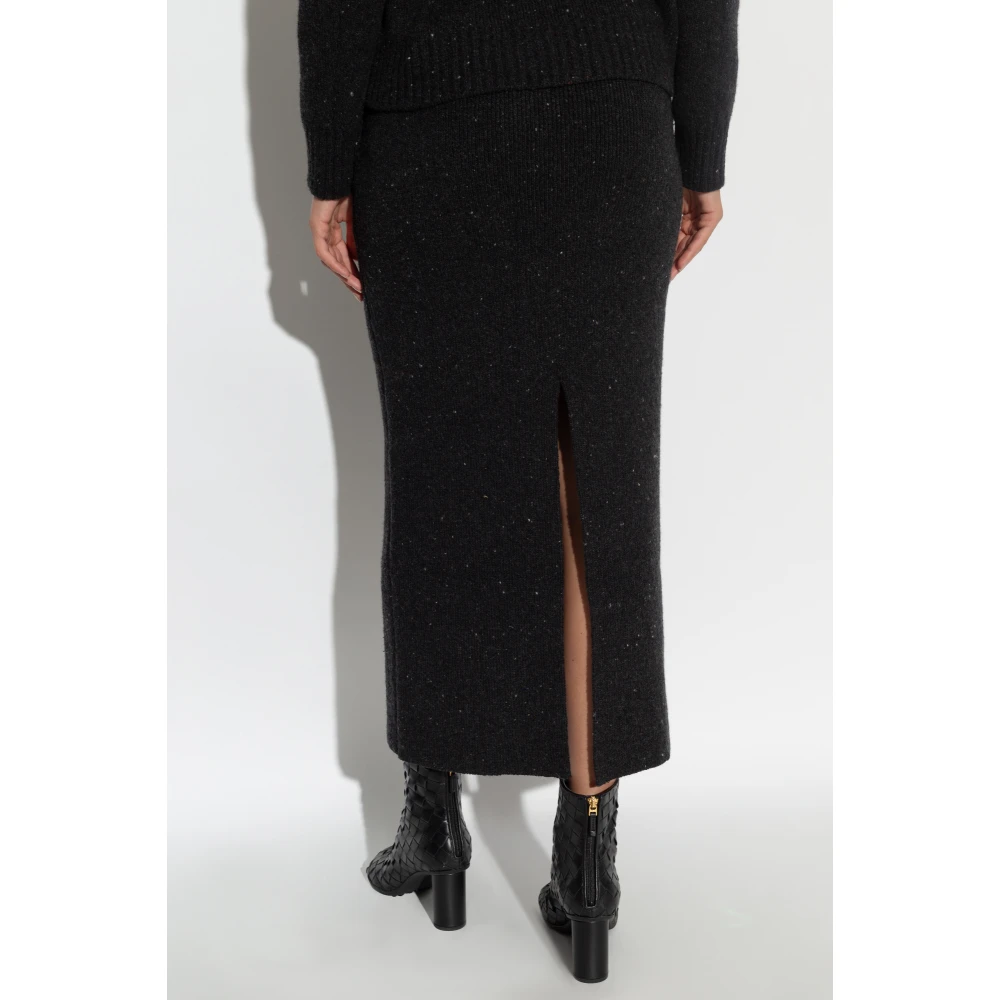 Bottega Veneta Wollen Rok Black Dames