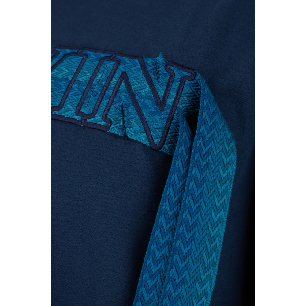 Lanvin Casual Katoenen T-Shirt voor Mannen Blue Heren