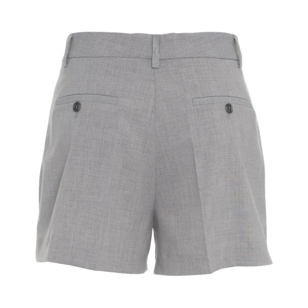 Ottod'Ame Grijze Geplooide Bermuda Shorts Gray Dames