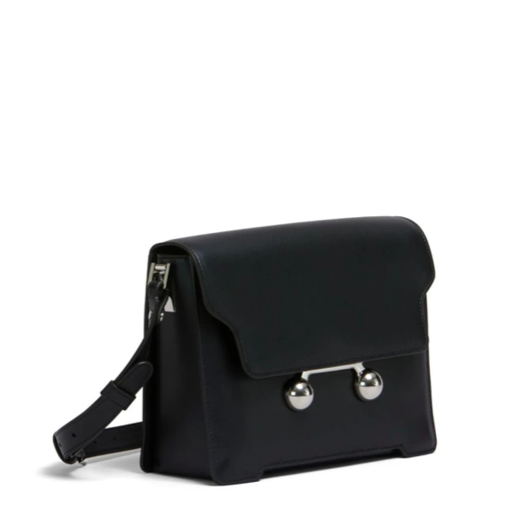 Marni Zwarte Schoudertas Stijlvol en Compact Black Dames