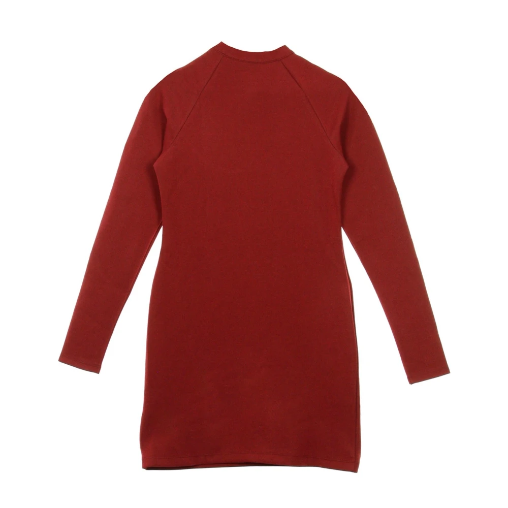 Nike Rood Zwart Jurk met lange mouwen Red Dames