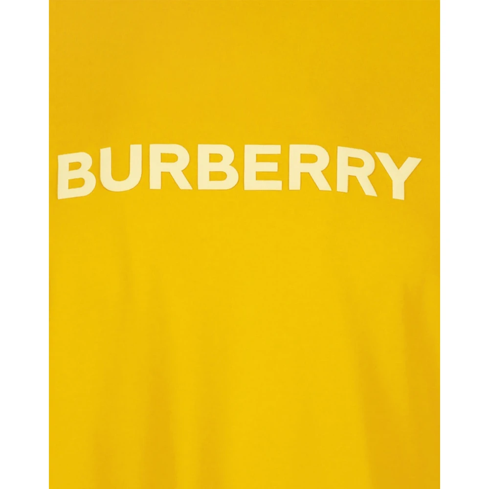Burberry Giallo Katoenen T-Shirt Regular Fit Yellow Heren - Thumbnail 6