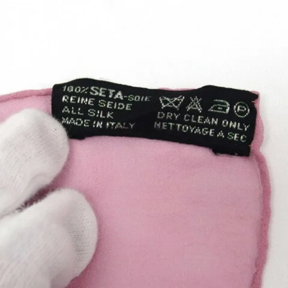 Chanel Vintage Pre-owned Silk scarves Pink Dames