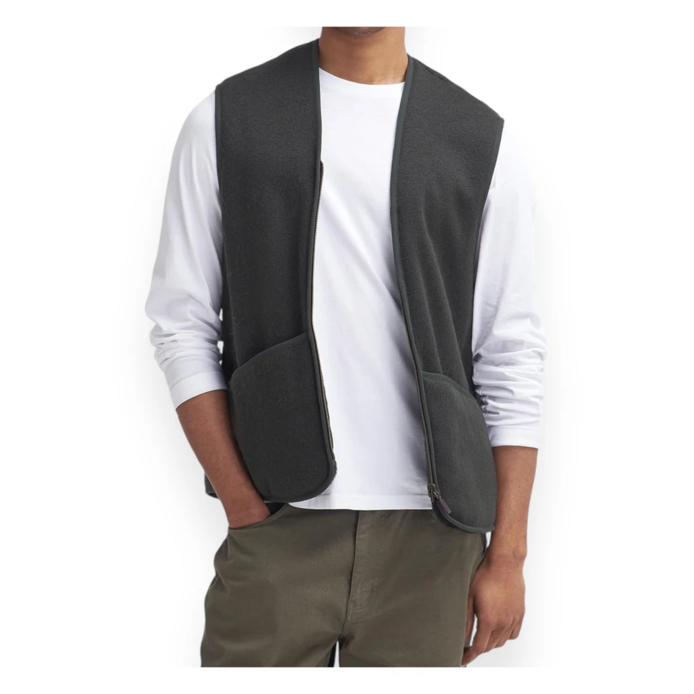 Barbour Warm Pile Gilet Green Heren
