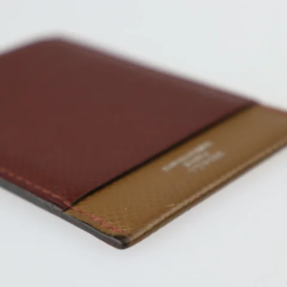 Hermès Vintage Pre-owned Leather wallets Brown Unisex