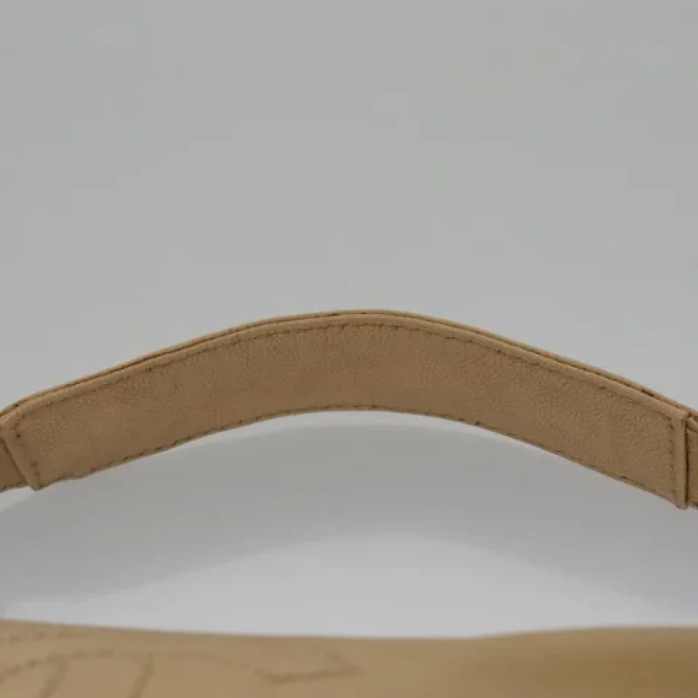 Chanel Vintage Pre-owned Leather chanel-bags Beige Dames