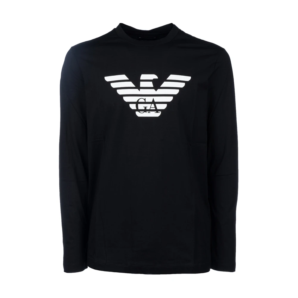 Emporio Armani Casual Katoenen T-Shirt voor Mannen Black Heren