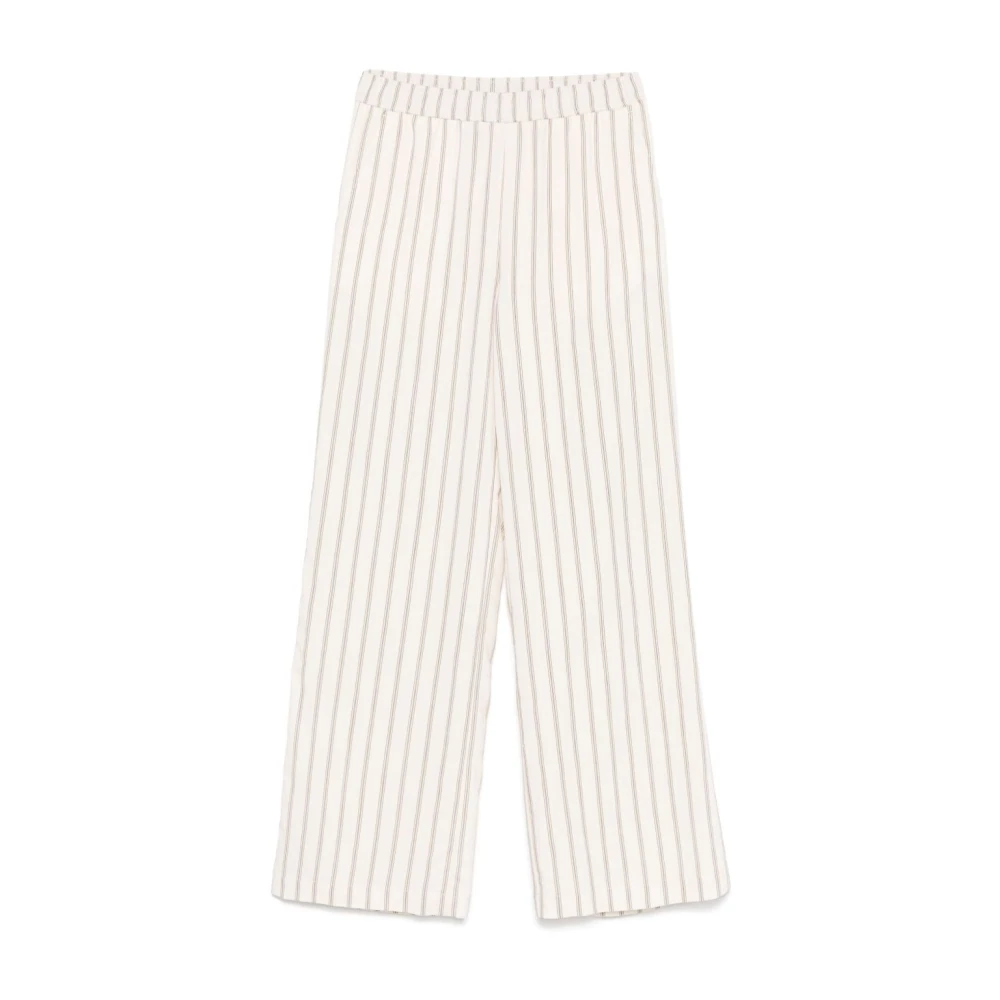 Seventy Elastische Taille Roomkleurige Broek Beige Dames