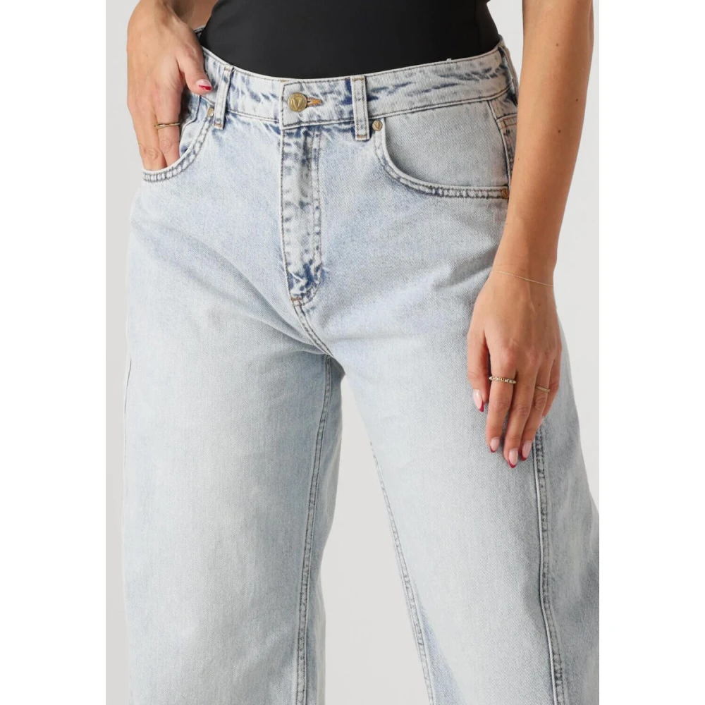 Josh V Blauwe Dewi Dames Wide Leg Jeans Blue Dames