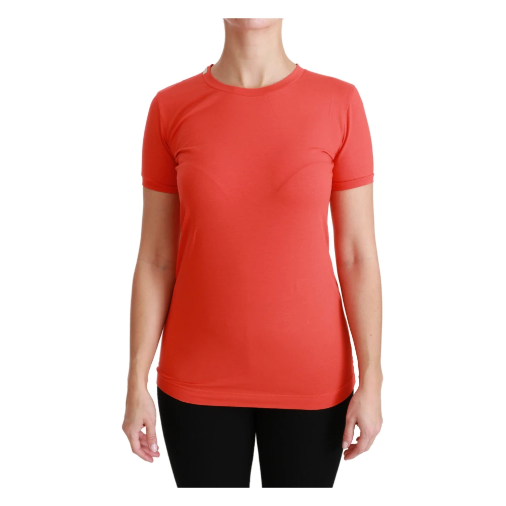 Dolce & Gabbana Women's Red Cotton Crewneck T-Shirt Upgrade - T-Shirts - 2XS - Tops