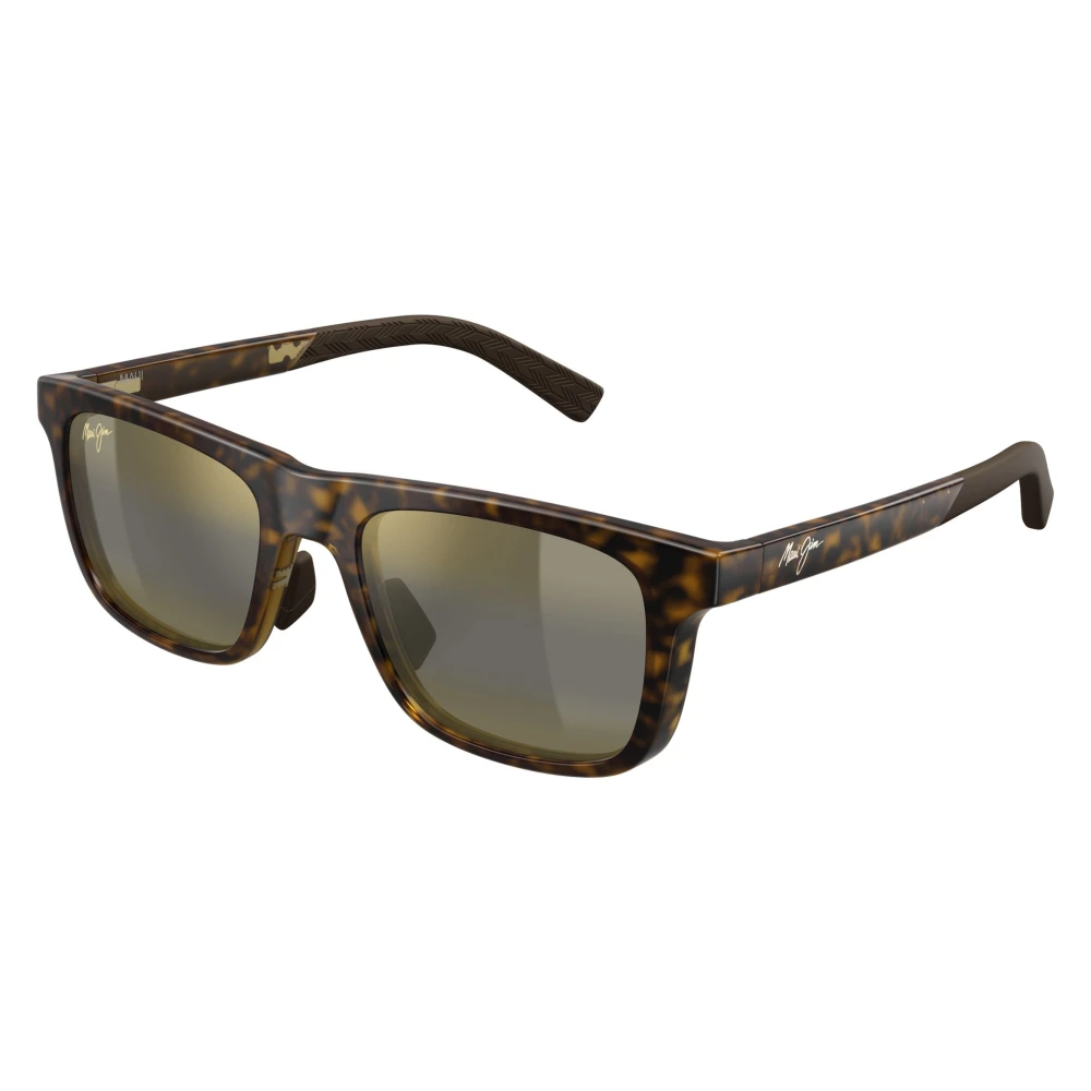 Maui Jim Unisex Brown Sunglasses, 52 Mm, Moaka Polarized Rectangular Sunglasses