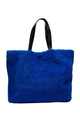electric-blue-faux-fur-tote-bag