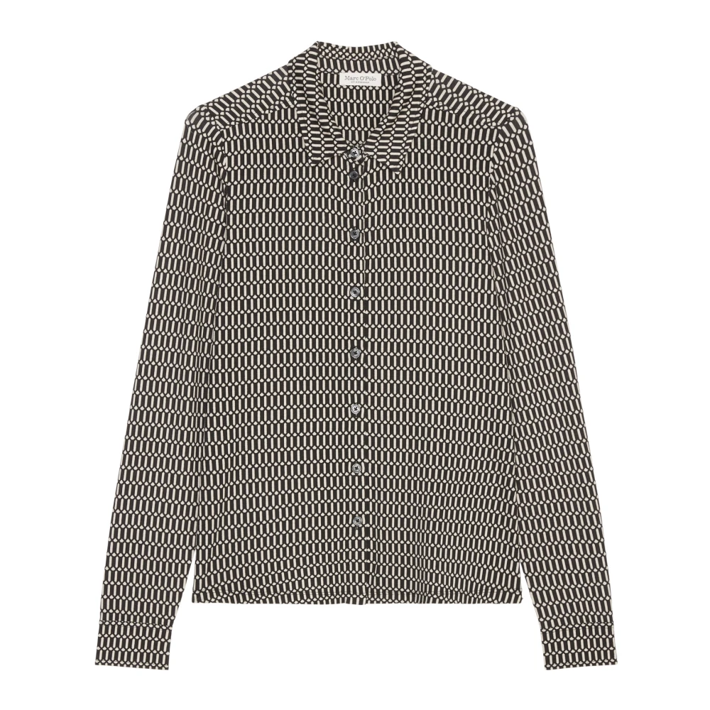 Marc O'Polo Reguliere jersey print blouse Multicolor Dames