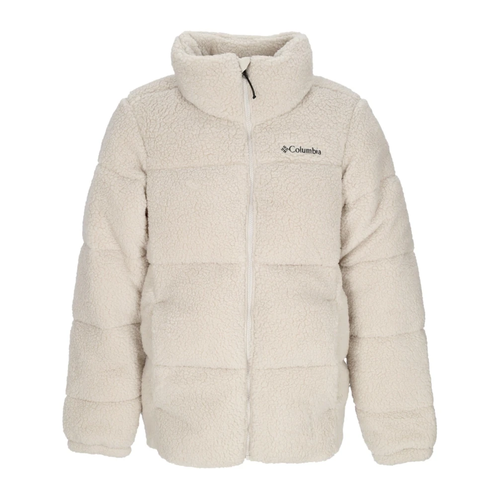 Columbia Bear Puffect Sherpa Jas Donker Steen Beige Heren