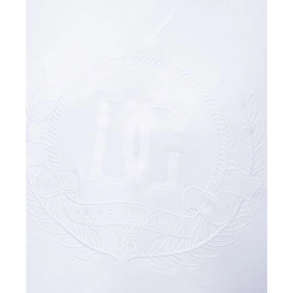 Dolce & Gabbana Logo-borduurwerk Crew Neck Sweatshirt White Dames