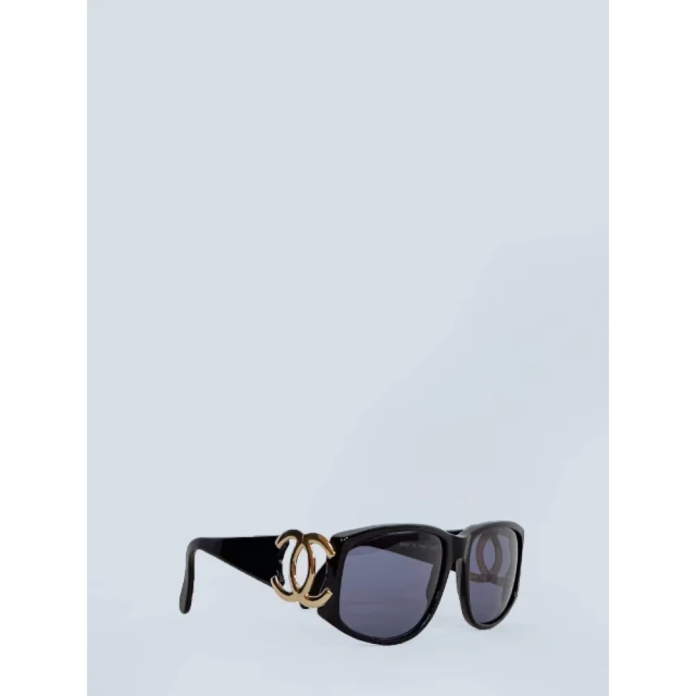 Chanel Vintage Pre-owned Acetate sunglasses Black Dames