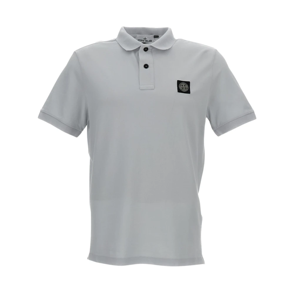 Stone Island Men's Gray Slim Polo Shirt