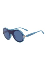 Matowe niebieskie okulary przeciwsłoneczne CKJ18507S