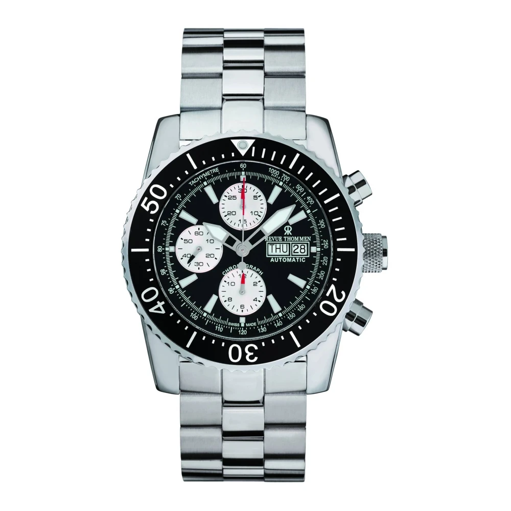 Revue Thommen Black Diver`S Watch Chronograph - Male - Watches - One Size - Accessories
