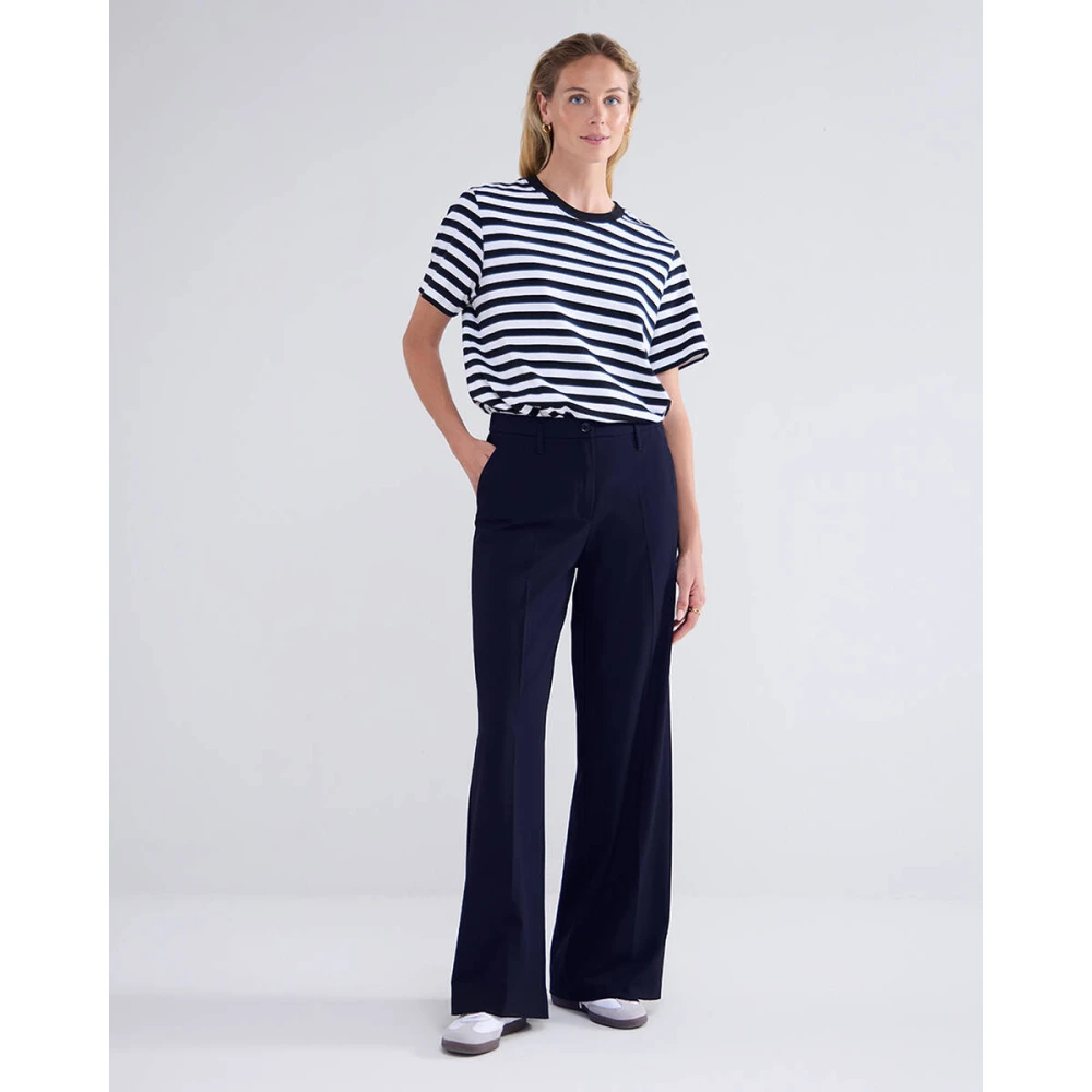 Summum Woman Verona Viscose Blend Stretch Broek Blue Dames