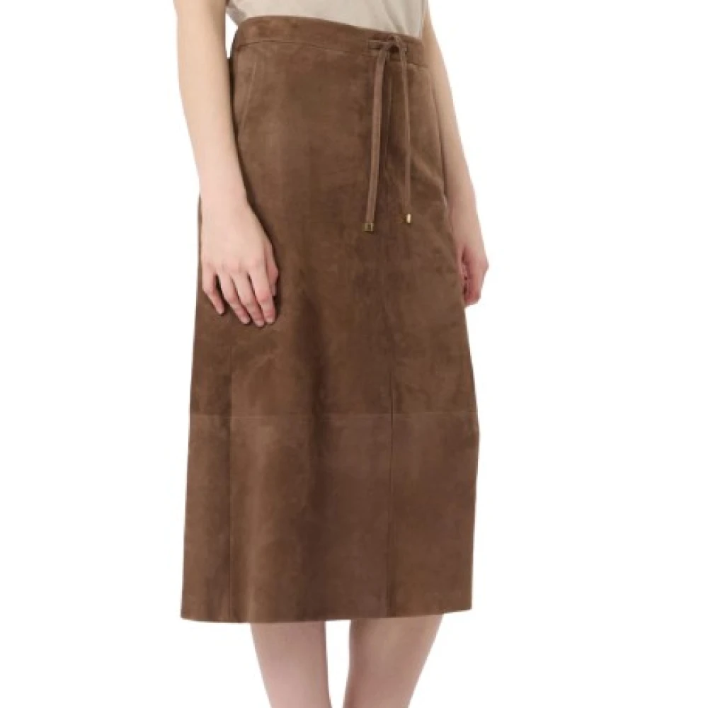 Max Mara S Skirts - Female - Midi Skirts - Brown - M - Skirts