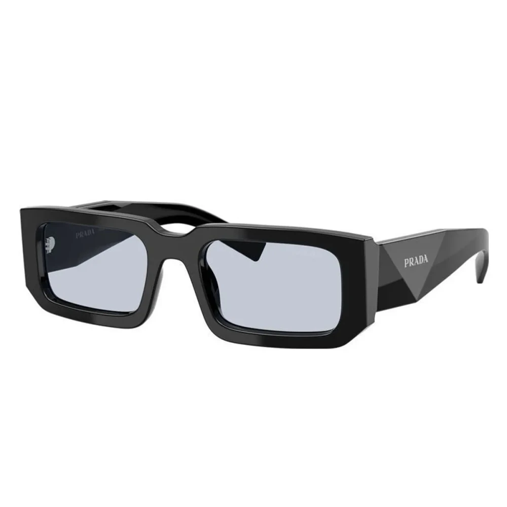 Prada Unisex Black Sunglasses, 53 Mm, Stylish Sunglasses With Dark Grey Lenses