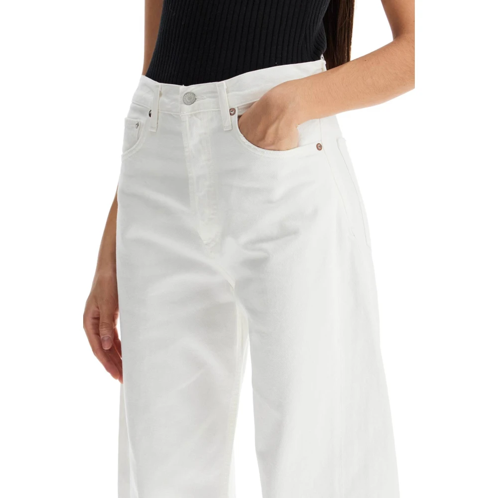 Agolde Witte Katoenen Barrel Jeans Collectie White Dames