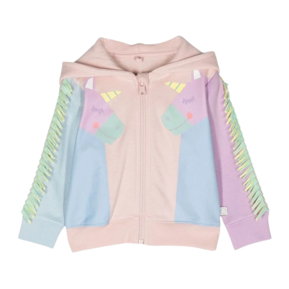 Stella McCartney Rosa Enhörning Hoodie Tröja Multicolor, Flicka