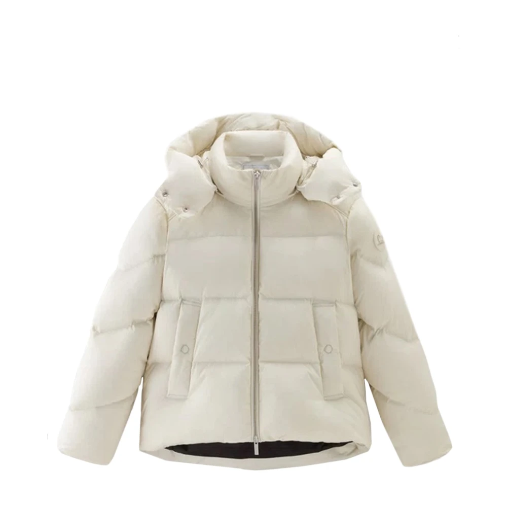 Woolrich Alsea Kort Dun Pufferjacka White, Dam