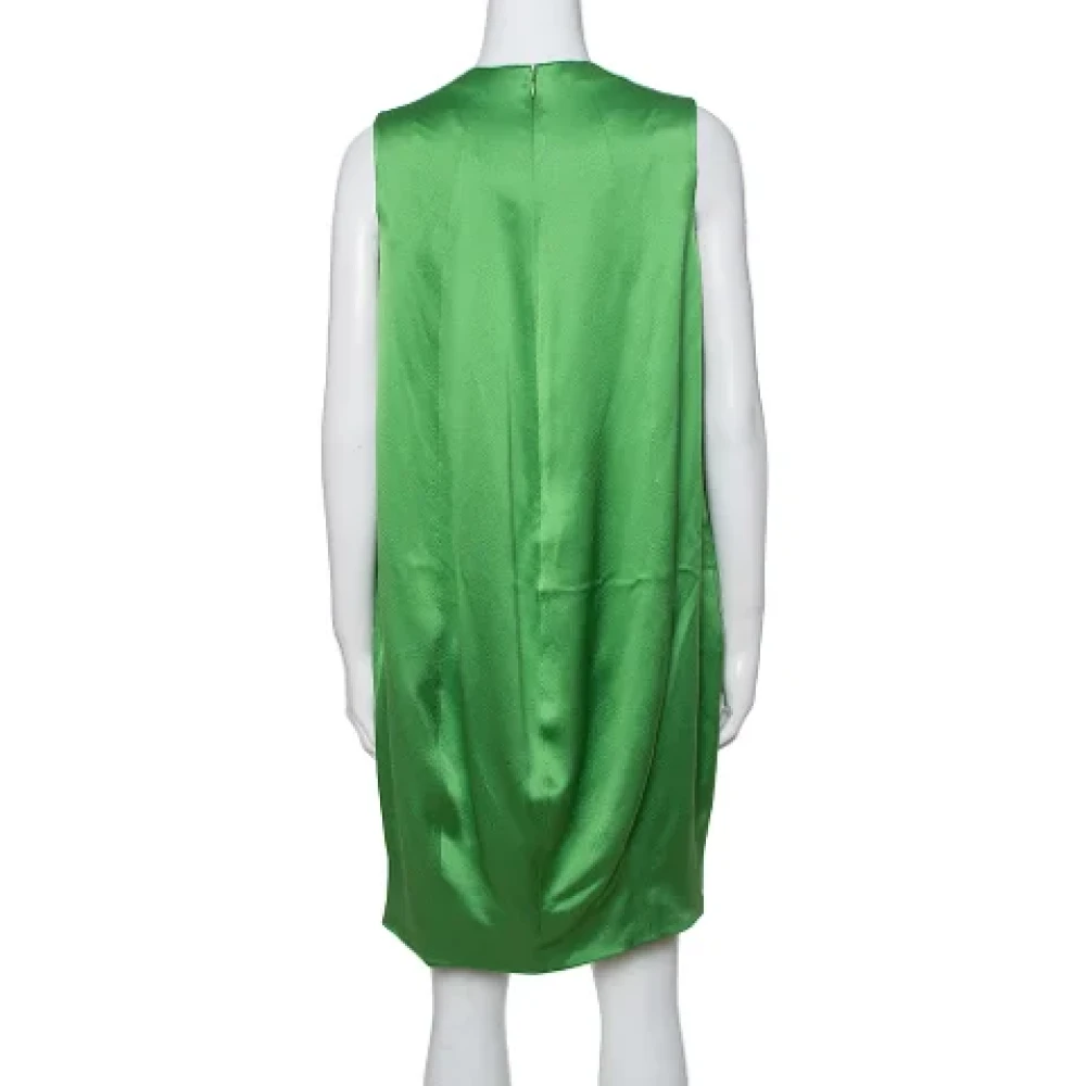 Alexander McQueen Pre-owned Satin dresses Green Dames