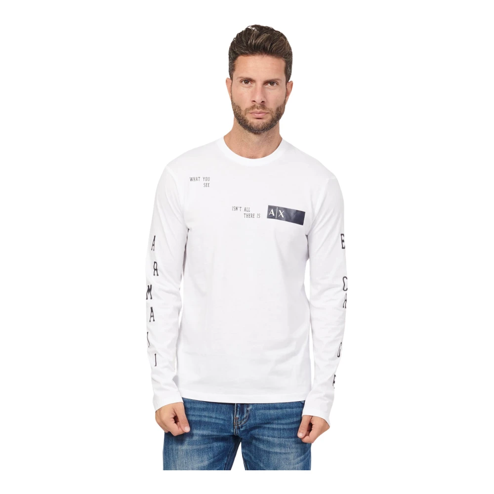 Armani Exchange Sweatshirts White Heren