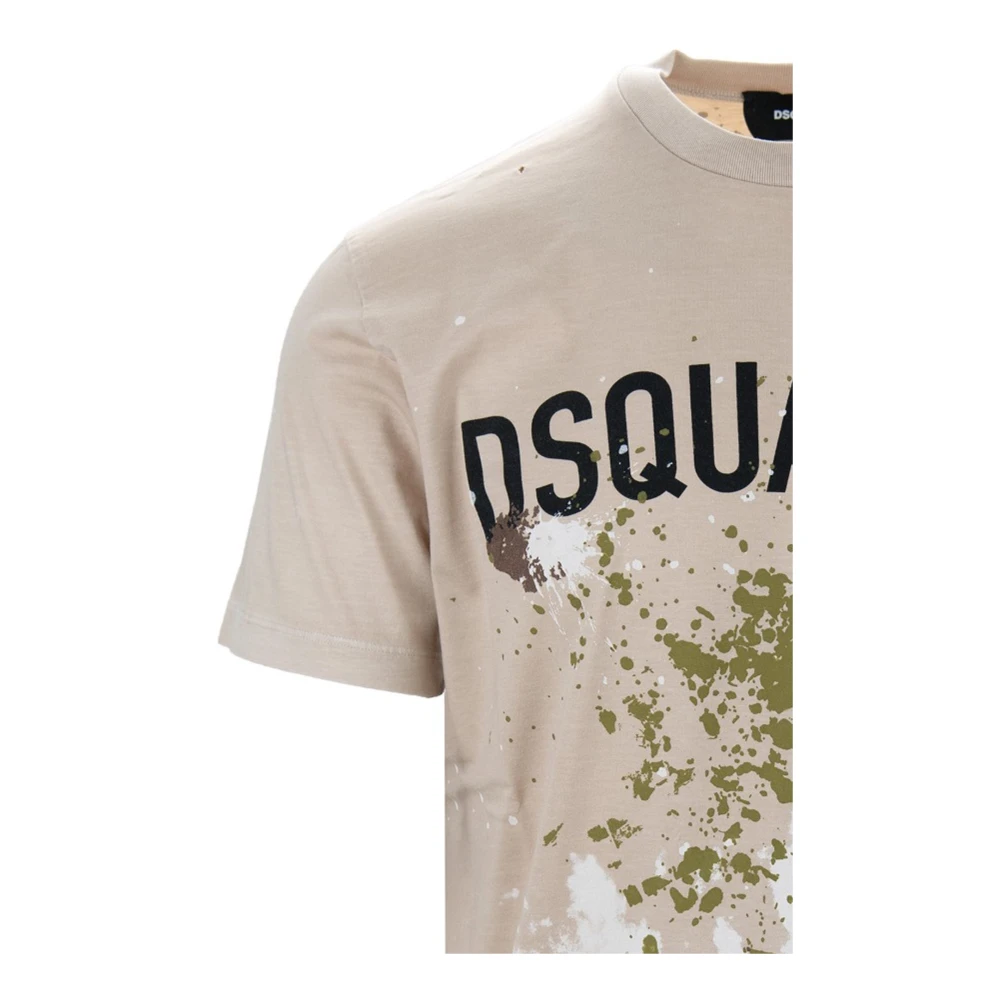 Dsquared2 Heren T-shirt met logo print Multicolor Heren
