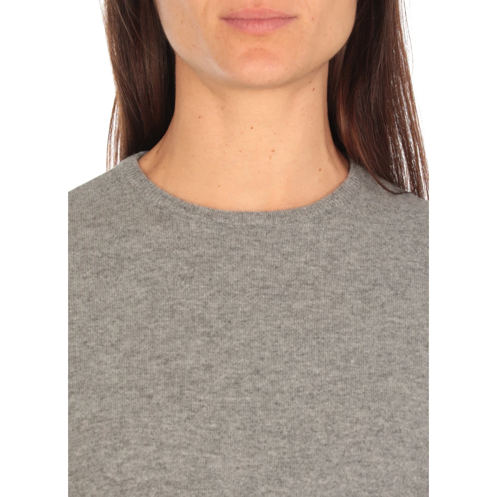 Maison Margiela Grijze Wol Crew Neck Sweater Gray Dames