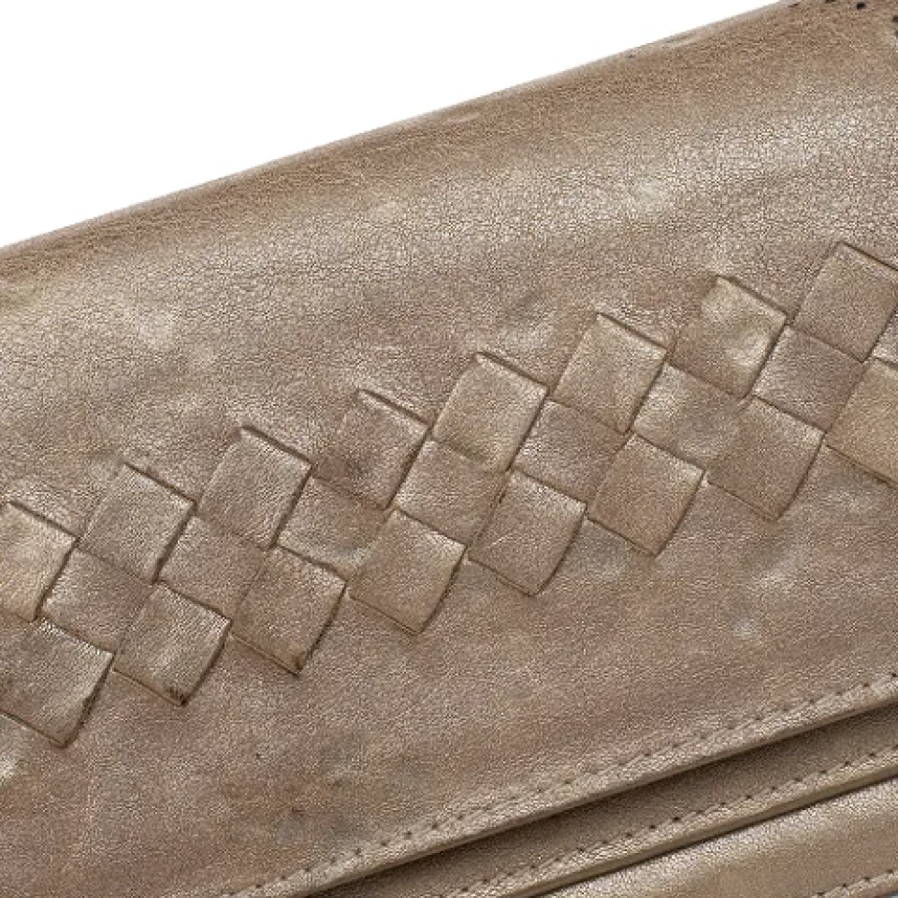 Bottega Veneta Vintage Pre-owned Leather wallets Beige Dames