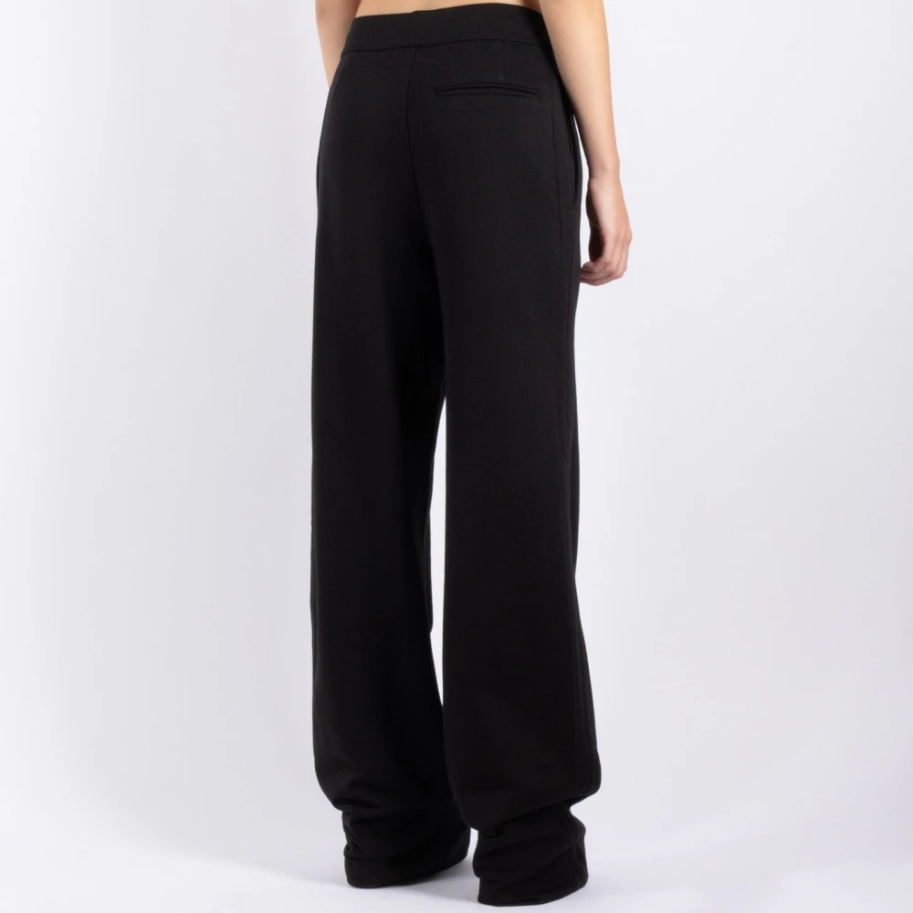 Dries Van Noten Zwarte katoenen broek Black Dames