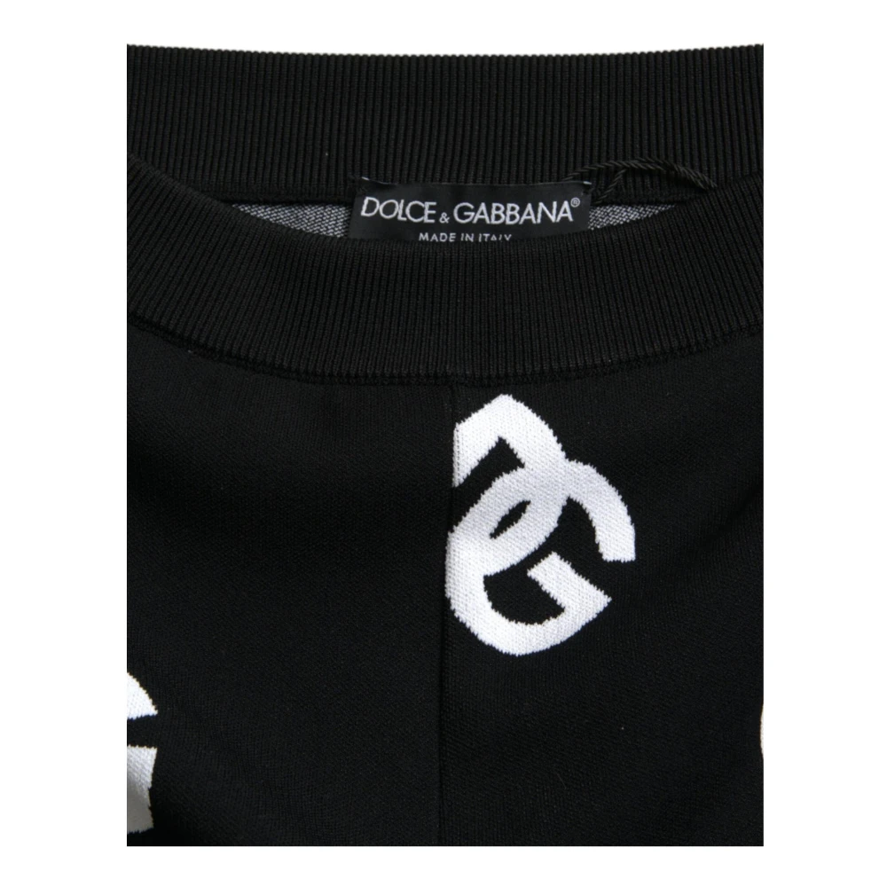 Dolce & Gabbana Logo Print Skinny Leggings Black Heren