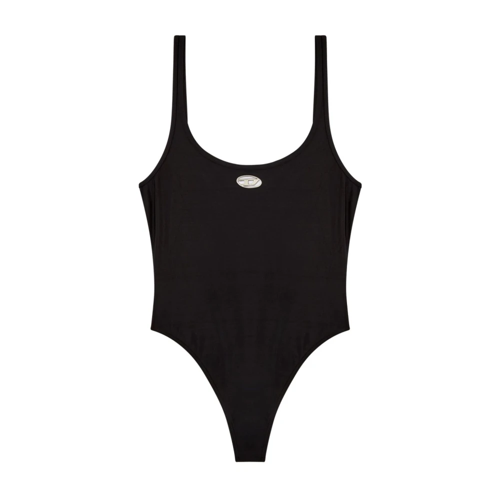 Diesel Zwart zee kleding met Oval D-logo Black Dames