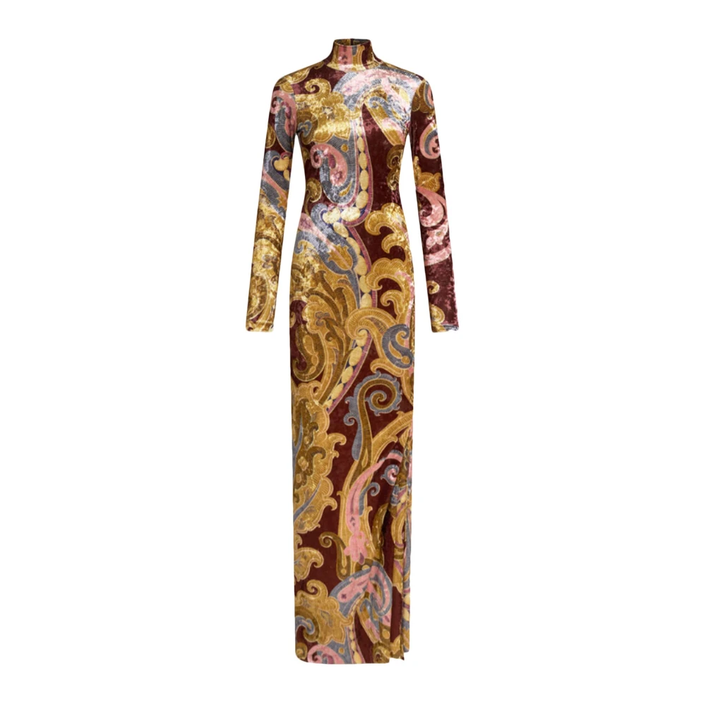 ETRO Paisley Print Lange Mouw Jurk Multicolor Dames