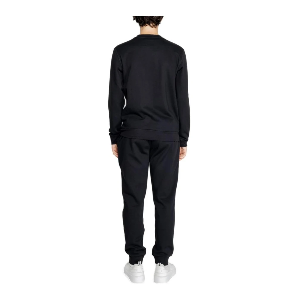 Emporio Armani Zwarte katoenen sweatsuit Mannen Collectie Black Heren