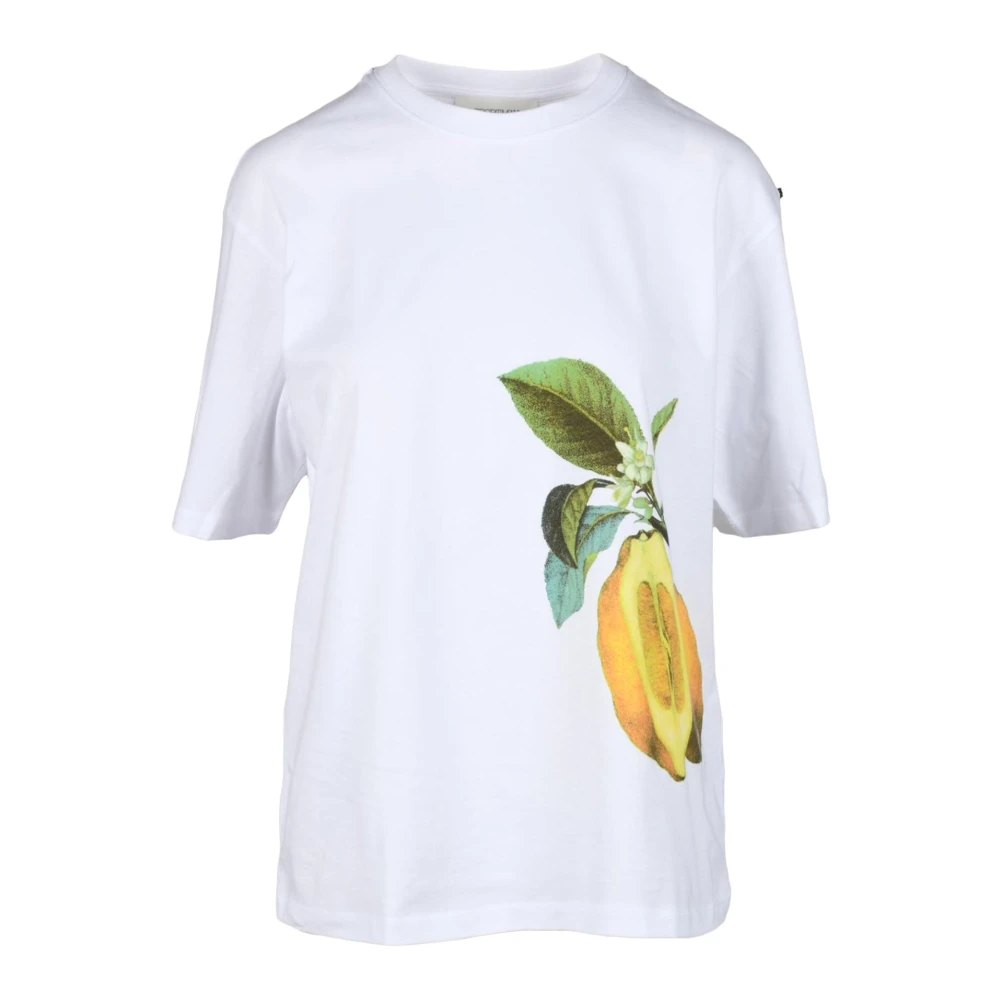 SPORTMAX Katoenen T-shirt voor sportliefhebbers White Dames