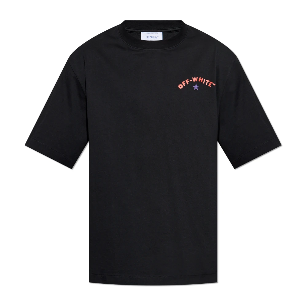 Off White T-shirt met logo Black Heren