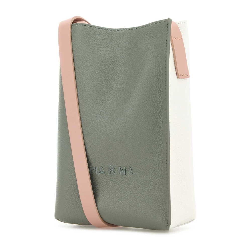 Marni Multicolor leren crossbody tas Green Dames