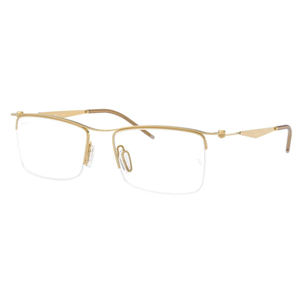 Ray - Ban Unisex Gold Ray - Ban Rx7554 3218 Optical Frames Metal Squared Normal - Image 3