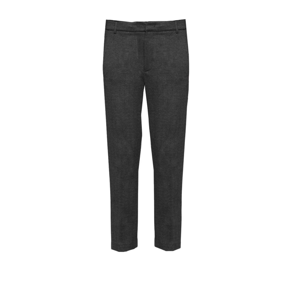 Dondup Losse Chino Enkellange Broek Black Dames