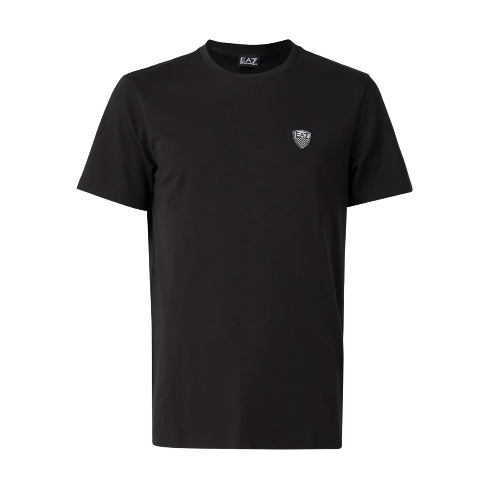 Emporio Armani Ea7 Mannelijk Zwart T-Shirt Met Ronde Hals