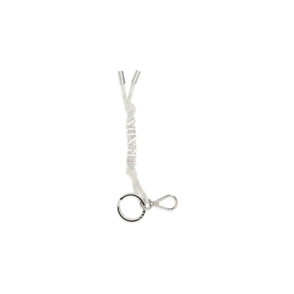 Prada White Recycled Polyamide Keychain - Image 2